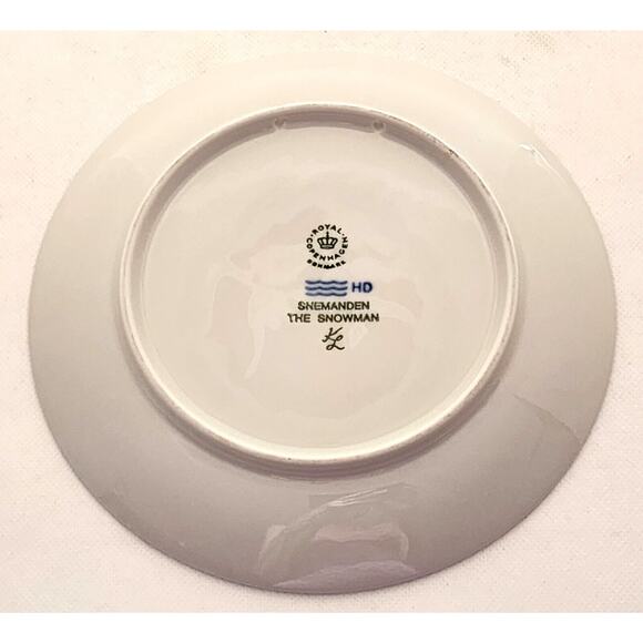 PLATE-ROYAL COPENHAGEN-BLUE CHRISTMAS COLLECTION-THE SNOWMAN-1985 - Picture 4 of 6